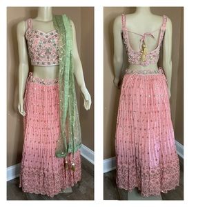 🐘 Pink/Peach Lehenga Choli with Dupatta